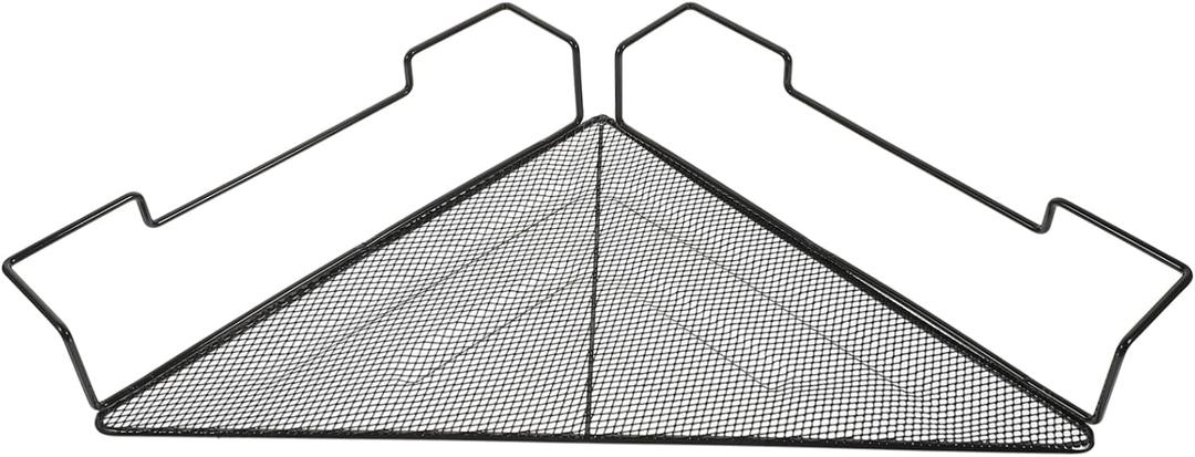 INOOMP Wire Corner Plant Pot Stand 18.7 Inch Triangular Storage Rack Organizer for Indoor Balcony Office Flowerpot Display and Small Plant Holder