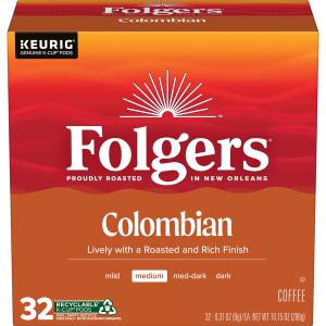 Folgers Colombian Coffee, Medium Roast, Keurig K-Cup Pods, BBD 06/02/2026