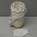 3D Printed Mini Lamp, Small Bedside Lamp with 3-Color Dimmable LED, Small Nightstand Lamp for Tight Spaces, Beautiful Lamp with Wooden Base - Honeycomb (Bubble)