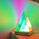 Room Decor Pyramid Night Light,Adjustable Room Lights for Kids,3D Illusion RGB Gaming Lights for Bedroom for Teen Boy Mood Light,Creative Home Decoration for Bedroom Bedside Living Room Desk (Red)
