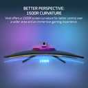GAMEPOWER V80 27 Inch Curved Gaming Monitor, 280Hz 1080p Display, 0.5ms Response Time, VA Panel, AMD FreeSync, HDR Support, 125% sRGB, RGB Backlight, Dual Speakers, HDMI and Displayport Inputs,1500R