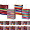Motipuns 48 Pcs Mexican Party Favor Bags Cinco De Mayo Paper Gifts Bags with Handle Mexico Goodie Gift Bag for Birthday Baby Shower Bridal Mexican Theme Party Favor Supplies, 4 Styles