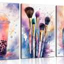 Tween Teen Girls Bedroom Wall Art Makeup Canvas Prints 16x24in Framed