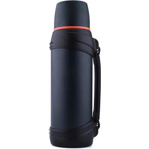 Large Thermosflask- 85oz Stainless Steel Insulated Bottle for Travel with BPA Free Cup - 2.5L Oversized Vacuum Insulated Thermoses with Handle and Strap for Hot & Cold Drinks(Blue) (84.5 Ounces)