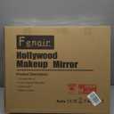 Fenair Vanity Mirror with Lights: 23" x 18" LED Makeup Mirror with 3 Color Modes and Adjustable Brightness Hollywood Mirror with 10X Magnification Large Light Up Mirror with USB Charging Port White