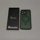 TOCOL Magnetic for iPhone 15 Pro Max Case, Upgraded Full Camera Protection, Compatible with Magsafe, Drop Protection, Translucent Matte Back Bumper Phone Cover 6.7-InchAlpine Green