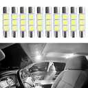 Lyxheth 8PCS Car Visor Light 28MM Car Roof Lights LED Reading Light Bulb, Cars Vanity Bulbs, T6 5050 Auto LED Sun Visor Lights Replacement, 28mm 29mm 6614F Festoon Bulbs Fit for Cars (White)