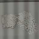 Zonon 45 Pieces Snowflake Cutouts Decorations, Winter Christmas Snowflake Paper Cutouts with Glue Point Dot for Bulletin Board Winter Party Home Class Office Decor Accessories (Silver)