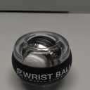 Wrist Trainer Ball Auto-Start Gyroscopic Forearm Exerciser Gyro Ball for Strengthen Arms, Fingers, Grip and Muscles (Black with LED light)