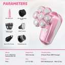 Electric Shaver for Women, Electric Razor with 7D Magnetic Shaver Heads, Wet Dry Waterproof Bald Head Trimmer Kit for Women & Men, Nose Ear Hair Trimmer, USB Rechargeable Clippers, Pink