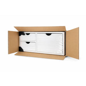 Wisuce Bamboo Desk Organizer - Mini Bamboo Desk Drawer Tabletop Cosmetic Storage Organization for Office or Home White