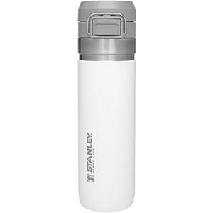 Stanley Quick Flip GO Water Bottle 24 oz | Push Button Lid | Leakproof and Packable for Travel and Sports | Insulated Stainless Steel | BPA-Free | Polar