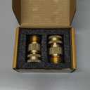 HQMPC Garden Hose Quick Connect Solid Brass Quick Connector Garden Hose Fitting Water Hose Connectors Garden Hose Disconnect 3/4 inch GHT (2Sets) (2Female+2Male)