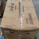 WOODBRIDGE 59"Freestanding White Acylic Soaking Bathtub with Matte Black Drain and Overflow,BTA1518 -MB-Drain &O