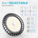 HYPERLITE LED UFO High Bay Lights 250W 36,250lm 1-10V Dimmable 5000K 5' Cable with 110V Plug Hanging Hook Safe Rope UL Listed for Shopping Mall Stadium Exhibition Hall