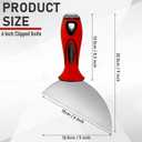 Lothee 6" Clipped Drywall Pointing Knife Metal Hammer End Professional Finishing Tools High-quality Drywall Knife for Work in Narrow Spaces Plasterboard
