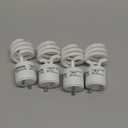 (4 Pack) 13 Watt Mini Spiral - GU24 Base - (60W Equivalent) - T2 Mini-Twist - CFL Light Bulb (Bright White (5000K), CFL)