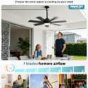 28 Inch Plug-In Outdoor Ceiling Fan with Lights and Remote, LED Gazebo Hanging Fan with Hook, 3CCT 3000K-6500K Dimmable Gazebo Fan, 6-Speed Quiet Ceiling Fan with Timer for Patio, Porch, Garage, Black