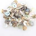 Welecom 1000 Pcs Natural Shell Buttons 10mm 2 Hole Mother of Pearl Round Shell Buttons for Cloth Sewing Craft Buttons