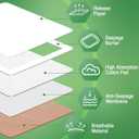 Geiserailie 50 Pcs Castor Oil Pack Wrap Bulk Disposable Leak Proof Organic Cotton Castor Oil Patches Self Adhesive Pads for Belly Waist Stomach Knee Back Neck Arm(6.3 x 11.8 Inches)