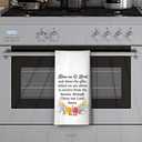 Hafhue Bless Us O Lord Kitchen Towels, Religious Gifts for Christian Home Mother Grandmother Aunt Daughter Niece Sister BFF Friend Women, Housewarming Gifts for New Homeowner Hostess Host Family