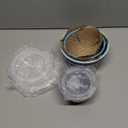 Bico Blue Talavera Ceramic Bowl with Air Tight Lid Set of 3(27oz, 18oz, 9oz each), Prep bowls, Food Storage Bowl for Salad, Snacks, Fruits, Microwave and Dishwasher Safe