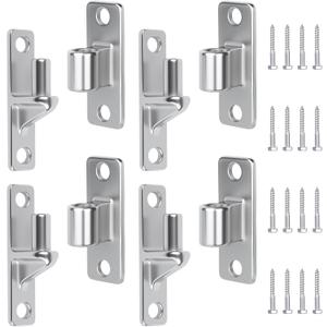 WellMade 4 Pack Heavy Duty 304 Stainless Steel Gate Hinges Wall Mount, Non-Weld One-Piece Design, Supports 600lbs, Rustproof for Farm/Barn/Fence Gates (Screws Included)