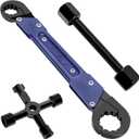 Plumbing Tools, Angle Stop Wrench Angle-On Wrench kit, Professional Plumbers wrench Angle Stop Removal Tool for Installing New Compression Angle Stop and Removing the Compression Ring