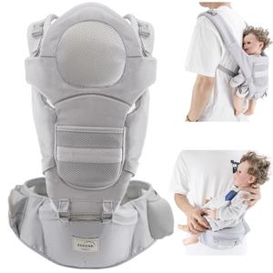 Baby Carrier with Hip Seat,6in1 Baby Carrier Newborn to Toddler,Head Support and Breathable Mesh Newborn Carrier,Adjustable Size for Enhanced Lumbar Support, Perfect for On-The-go(110cm)