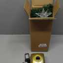 24inch Green Pre-lit Fiber Optic Christmas Tree,Tabletop Artificial mini Xmas Tree with Gold Base Pot, Stars for Holiday Home Decorations