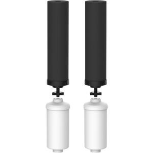 Waterdrop NSF/ANSI 42&372 Standard Gravity Water Filter, Replacement for Berkey BB9-2 Black Filters & PF-2 Fluoride Filters, Berkey Gravity Water Filter System and Waterdrop King Tank Series