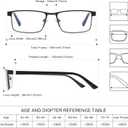 LKEYE Bifocal Reading Glasses Men Blue Light Computer Readers Clear Top Designer Metal Frame Fashion Spring Hinge Eyeglasses