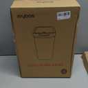 MOPALL 2 Pack Bathroom Can with Lid, 3.6Gal + 2.4Gal Garbage Can with Pop-Up Lid, Small Can Dog Proof, Slim Bin Waste Basket for Toilet, Office, Bedroom, Living Room, Kitchen (White)