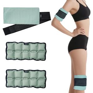 Ice Pack for Injuries Reusable (2-Pack) - Hot & Cold Therapy Gel Pack, Adjustable Cold Compress & Microwaveable Heat Pad for Knee, Ankle, Neck & Elbow Pain Relief