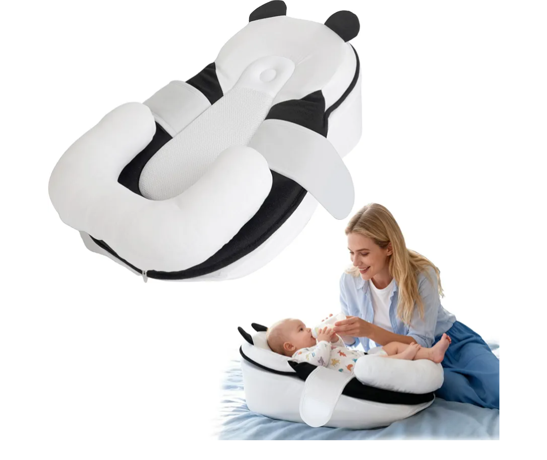 Rootling Baby Feeding Pillow, Anti Overflow Feeding Pillow for Reducing Spit-Up, Safety Nursing Pillow, Baby Lounger Reflux Wedge Breastfeeding, Removable top and Bottom