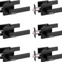 Entry Door Handle with Key GreenShield Lock Set, Heavy Duty Reversible Exterior and Interior Door Lever for Front Entrance, Bedroom and Room (6 Pack, Matte Black)