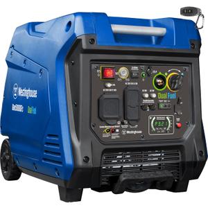 Westinghouse 5000 Peak Watt Super Quiet Dual Fuel Portable Inverter Generator, Remote Electric Start, Gas & Propane Powered, RV Ready, CO Sensor, Parallel Capable