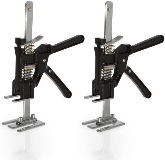 Hand Lifting Jack Tool - Labor Saving Arm Jacks for Installing Windows or Doors, Lifting Furniture, or Wall Tile Positioning - Hand Lifting Tool Jacks - Woodworking Tools by Kings County Tools (2 - Pack, Black)