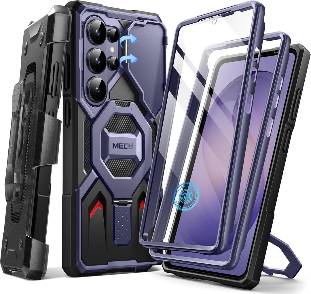TONGATE Magnetic Stand for Samsung Galaxy S26 Ultra Case, Compatible with Magsafe, [Camera Cover & 2 Front Frames][Military Drop Protection] S26 Ultra Case Built-in Screen Protector & Belt Clip,Cobalt