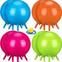 8 Pack Chair Ball with Feet for Kids Classroom Seating Ball Yoga Ball Chair Flexible Balance Chair for School Students Alternative Seating Includes Air Pump (Rose Red, Green, Orange, Blue, 20 Inch)