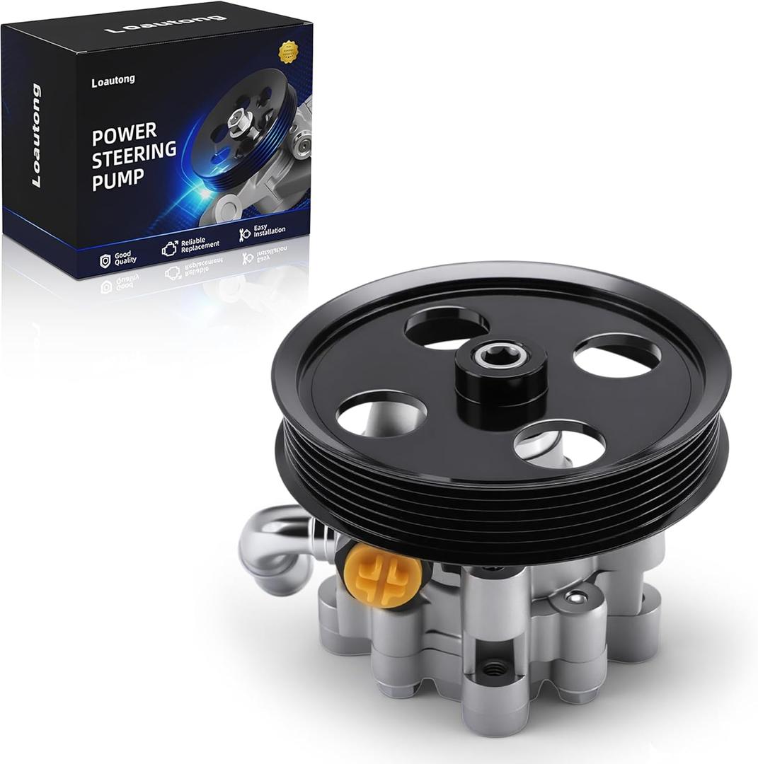 21-5223 Power Steering Pump with Pulley for Chrysler Town & Country 2001-2007, for Chrysler Voyager 2001-2002, for Dodge Caravan/Grand Caravan 2001-2007, V6 3.3L 3.8L, 4743060AB, 4743060AE