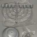 Traditional Hanukkah Menorah with 9 Blue Flameless Candle Lights, 11 Stainless Steel Menorah Candle Holder, Battery Operated or Real Wax Candles, Light Up Menorahs for Chanukah, Hanukkah Decorations