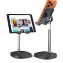 LISEN Cell Phone Stand Phone Holder for Desk Office Decor, Office Desk Accessories Women PC Gaming Essentials iPhone Stand Gadgets Men Gifts for Mom Fit OtterBox Case Switch iPad Air Tablet 4-10 in