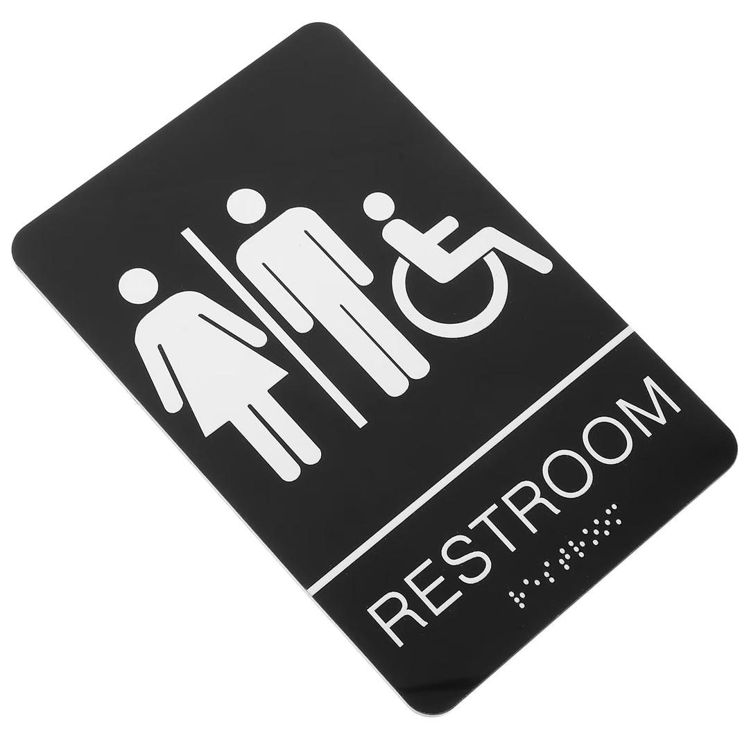unbranded Unisex Bathroom Sign Restroom Office Men and Women, Pack of 2