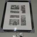 Eletecpro 8x10 Collage Picture Frame with Mat for Two 4x6 Photos or One 8x10 Without Mat, Wall and Tabletop Display with Stand (Black)