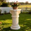 White Pedestal Stand Garden Tall Plant Stands Indoor Pillars for Wedding | Flower Pedestals for Statues Stand Concrete Display Pedestal Planter Garden Pedestal Outdoor Wedding Columns Greek Elegant