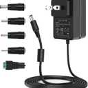 9V 1.5A Power Supply DC 9V Power Cord, 100-240V AC to DC 9Volts AC Adapter, fit for DC9V 1500ma 1A 1000ma 0.5A 500ma Arduino UNO R3, Schwinn Bike A10 140 170 Center Positive Port.