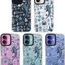 ChiCsFleur for iPhone 16 Case, TPU Phone case with Camera Protection for Women Girls Teens - Blue Whale Shark Stingray Coral Starfish Crab Beautiful Mess Ocean Collage Sorority Aesthetic Unique