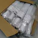 Sanwuta 12 Pcs Transparent Folding Umbrella Full Automatic Clear Foldable Auto Open Close Umbrellas for Rain Wedding