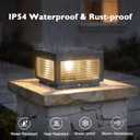 Outdoor Post Lights, 9.84" Column Pillar Light Hard Wired, Modern Fence Posts Lamp Waterproof 3000K Warm LED Lighting Lantern with E26 Bulb for Patio Driveway Garden Decoration
